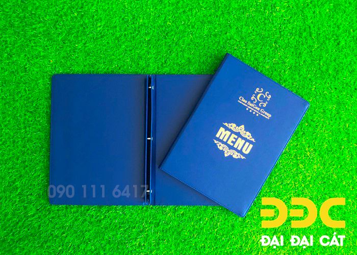 Xưởng làm bìa menu da chất lượng