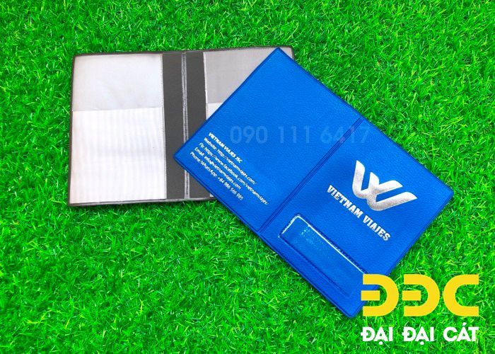 Bao đựng hộ chiếu dập logo