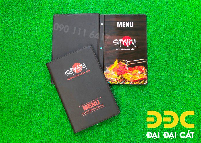 Bìa menu da bắt vít