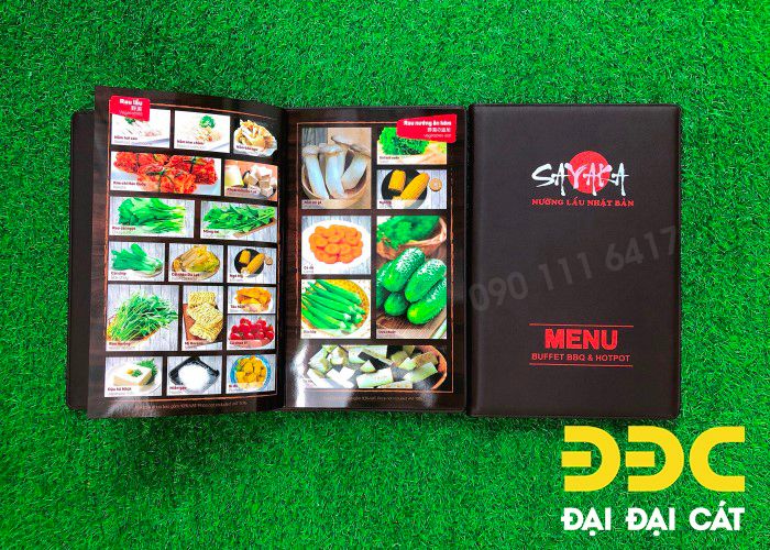 Bìa menu da nhà hàng