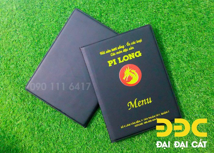Bìa menu da quán ăn